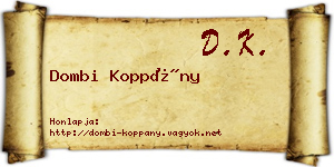 Dombi Koppány névjegykártya